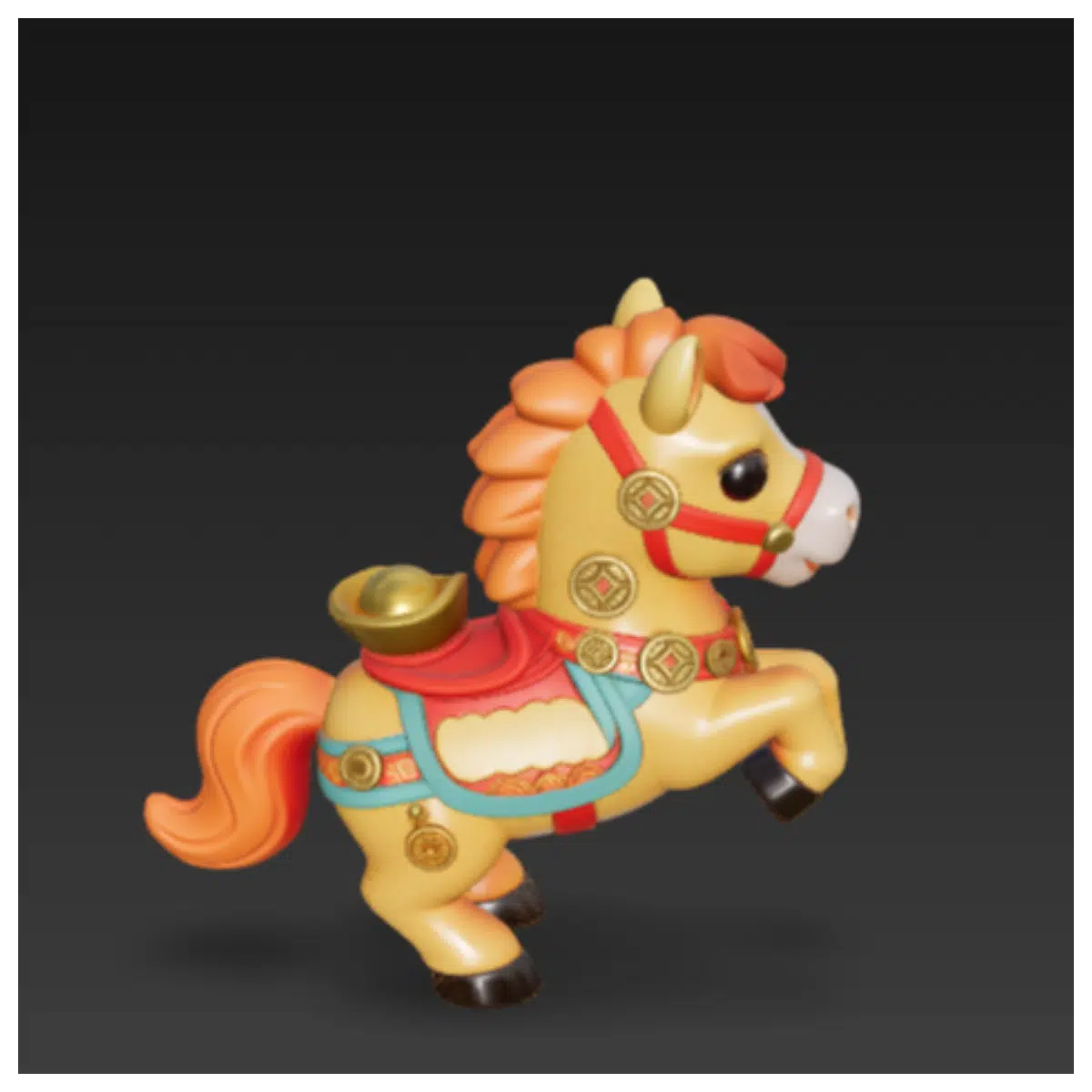 Cute Horse Figurine 2026 New Year Gift Toy Collectible Statue Decoration