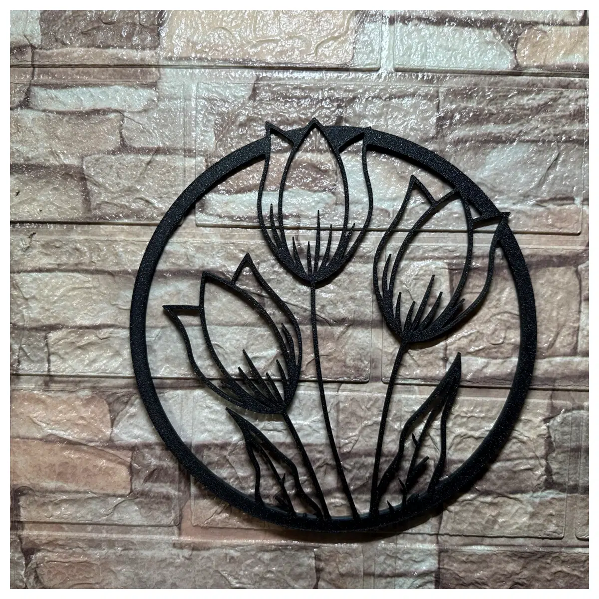 Tulip Wall Art Decor Modern Living Room Flower Wall Bedroom Decor Tulip Wallpaper Wall Art Decorative Panels