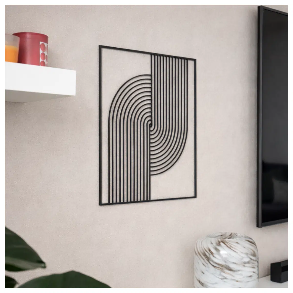 Line Art Wall Decor Enhance Wall Design Creative Home Decor Wall Stickers Wall Paintings Modern Minimalist Decoration Art Wall Panels