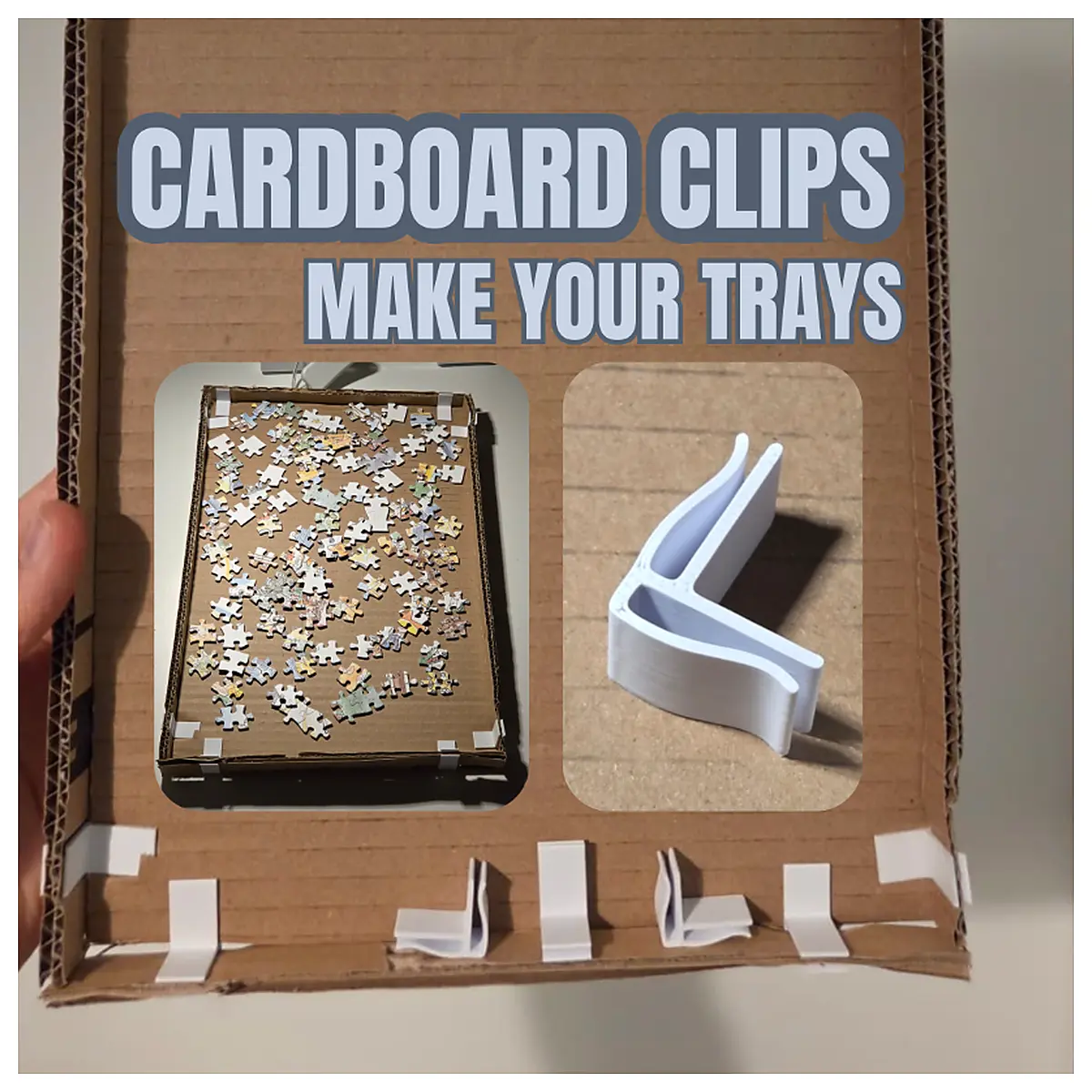 Cardboard Clamps DIY Tray Making Puzzle Building Kits Cardboard Trays Making Tutorials Tray Tools