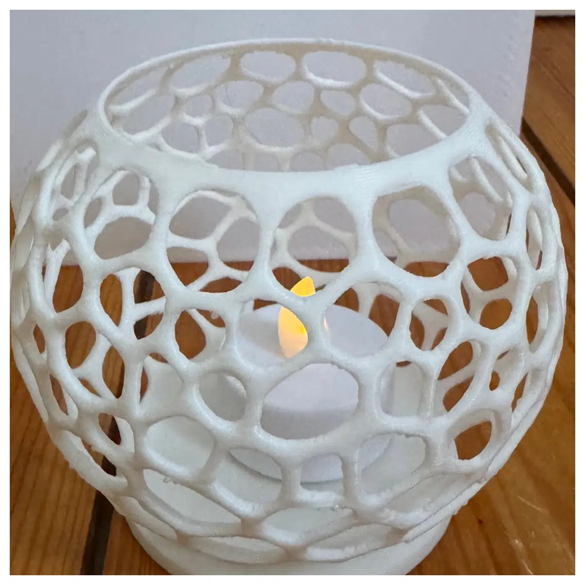 Voronoi Pattern Tea Holder Ceramic Decor Home Decor Art Object Candle Stand Creative Decoration