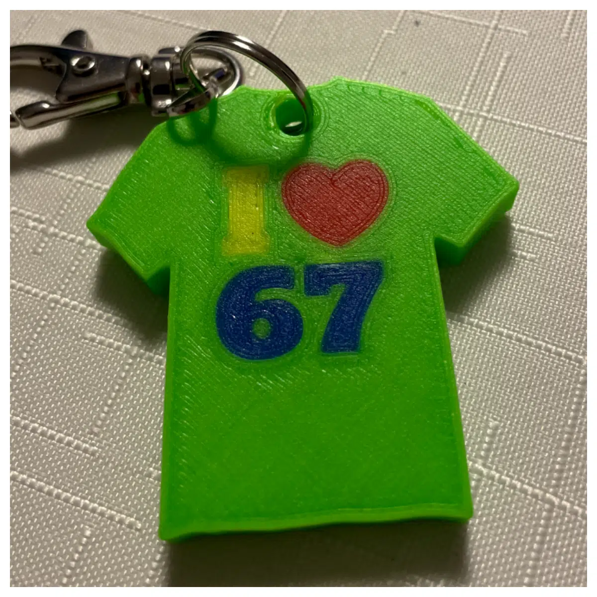 Keychain Cute Memorial Gift Keyring Car Phone Decoration 67 Commemorative Model Key Chain Accessories