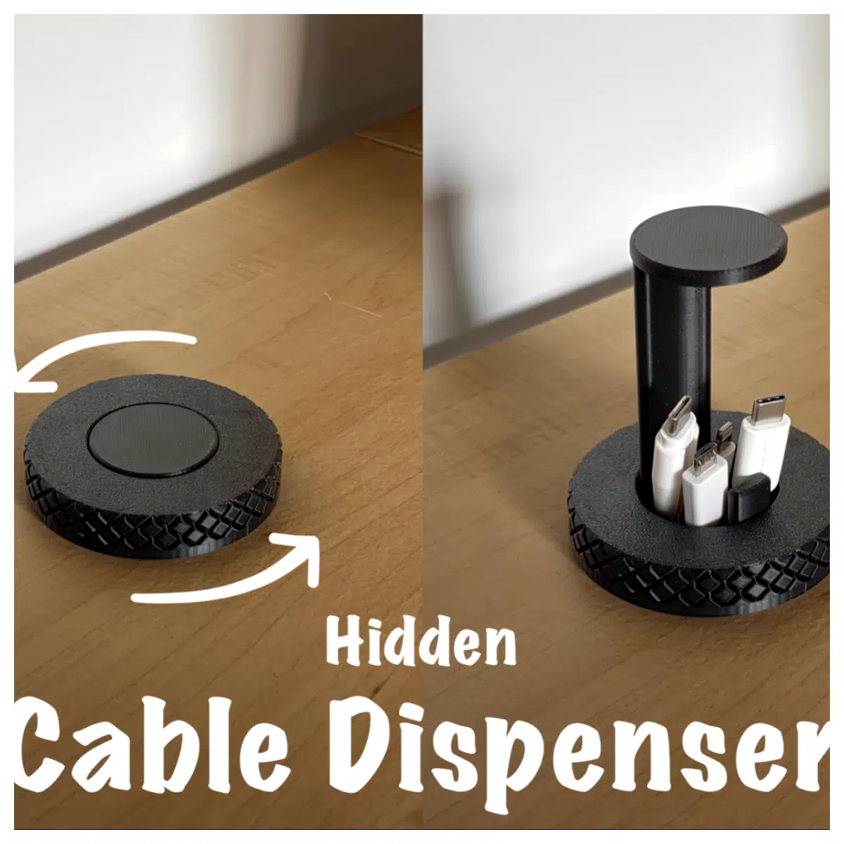 Hidden Desktop Cable Organizer Cord Management System Conceal Wires Cable Box Desk Storage Solution