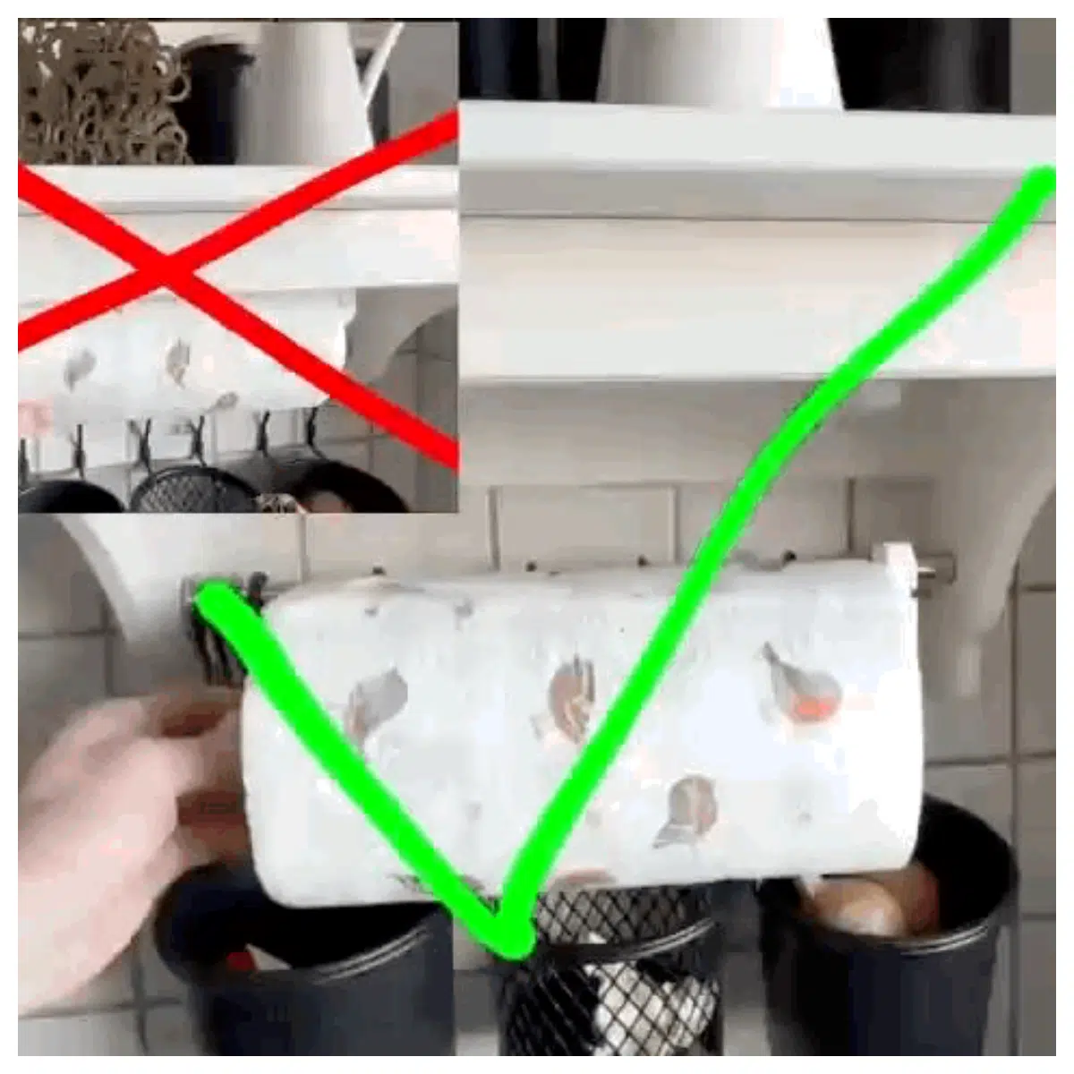 Niche Removable Kitchen Towel Holder Clip Type Space Saving Wall Mounted Shelf Paper Storage Organizer