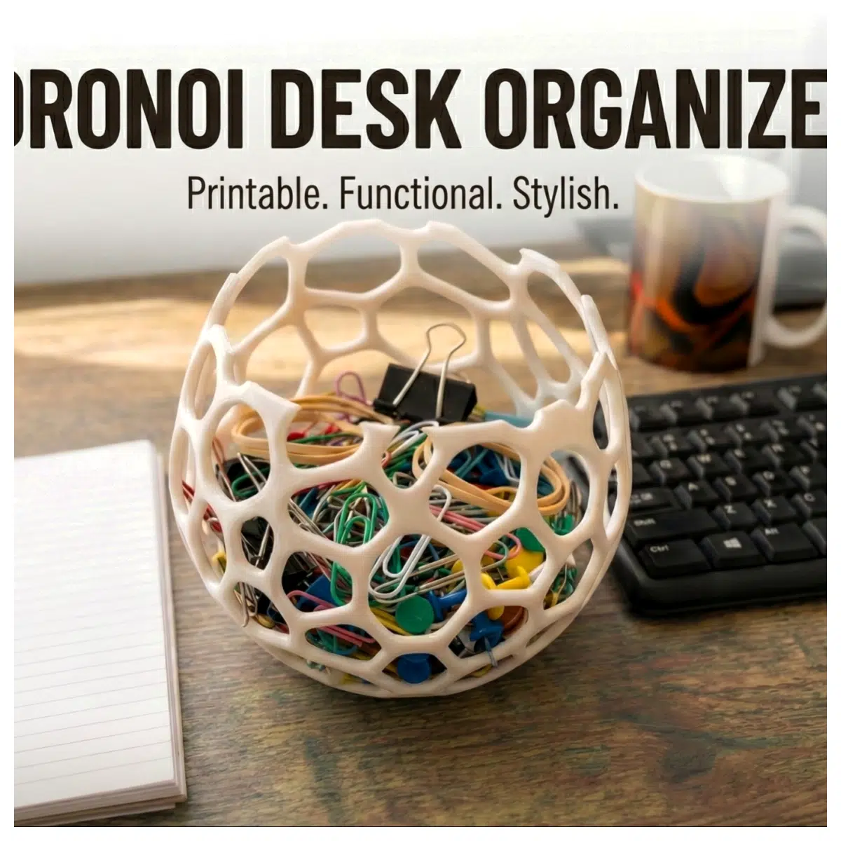 Organic Voronoi Bowl Organizer Decorative Bowl Desk Storage Decorative Items Home Decor Creative