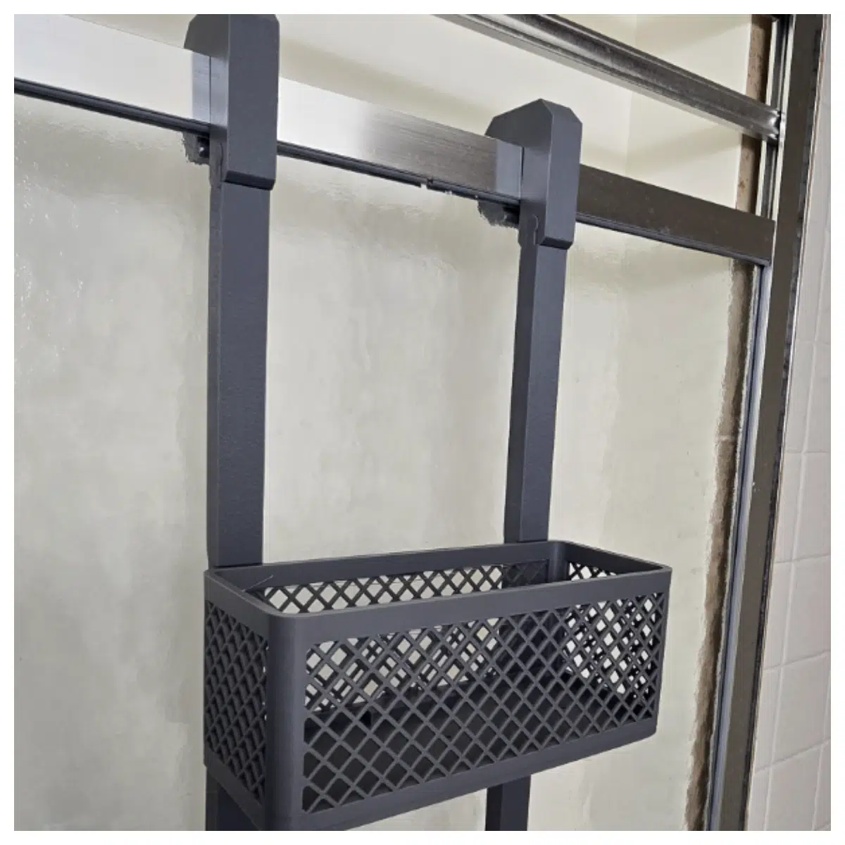 Shower Shelf Dual Support Bath Accessories Storage Rack Wall Mounted Shower Room Organizer Bath Storage