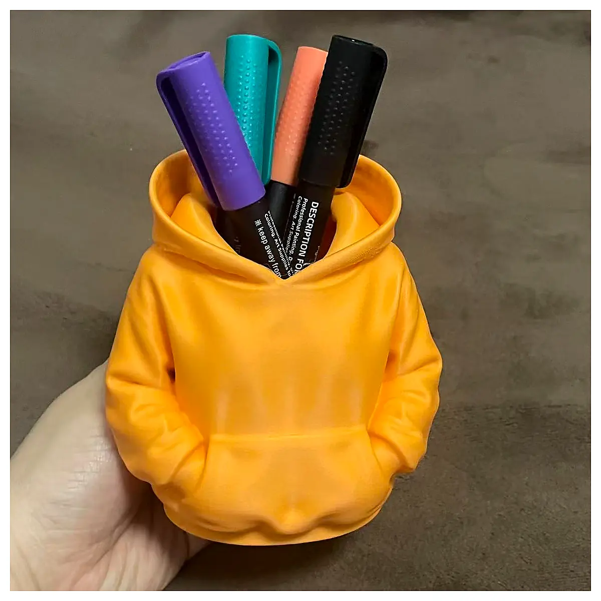 Cool Hoodie Pencil Holder Multi functional Organizer Creative Portable Phone Stand Student Gift