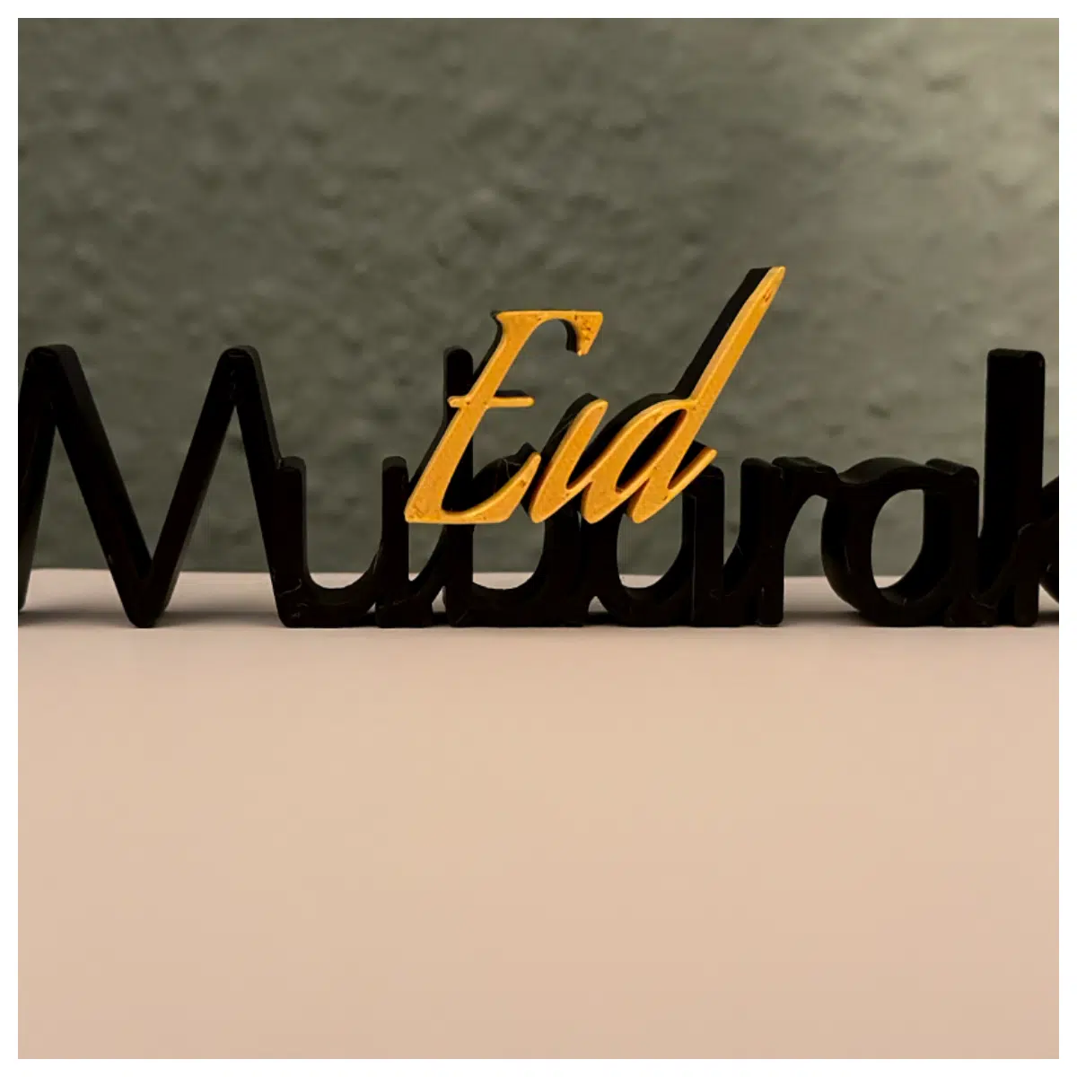 Eid Mubarak Calligraphy Decorations Eid Decor Islamic Festival Art Festive Greetings Text Designs