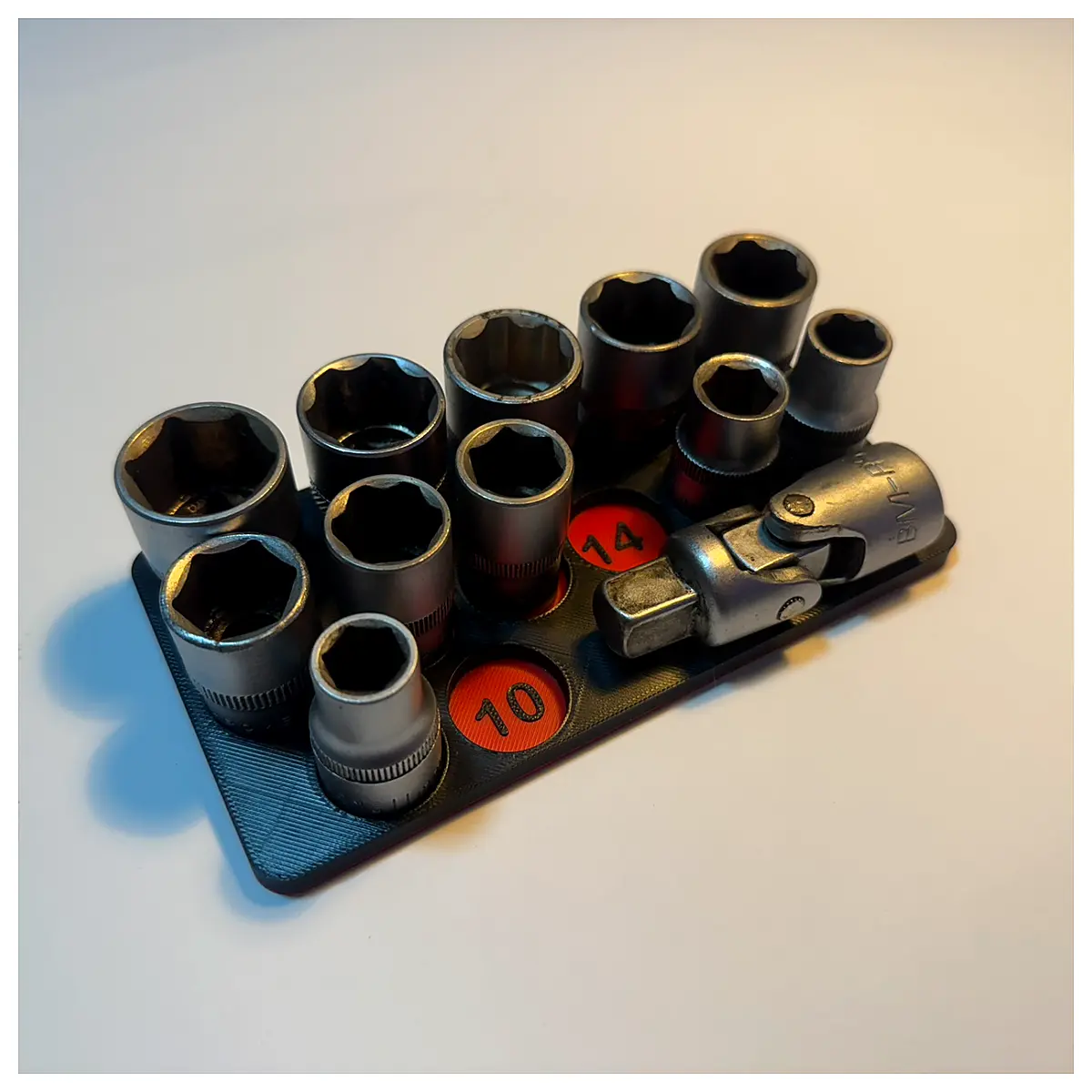 12 Inch Socket Organizer Tool Storage Tray Repair Tool Storage Parts Storage Fastening Tools Practical