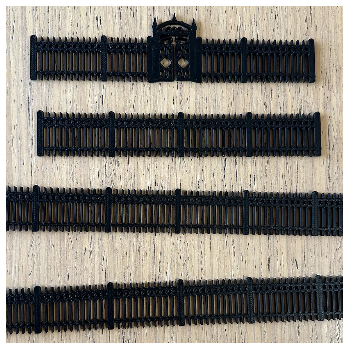 Model Train Fence Layout 3D Scene Toy Railway Simulation Green Scene Accessories