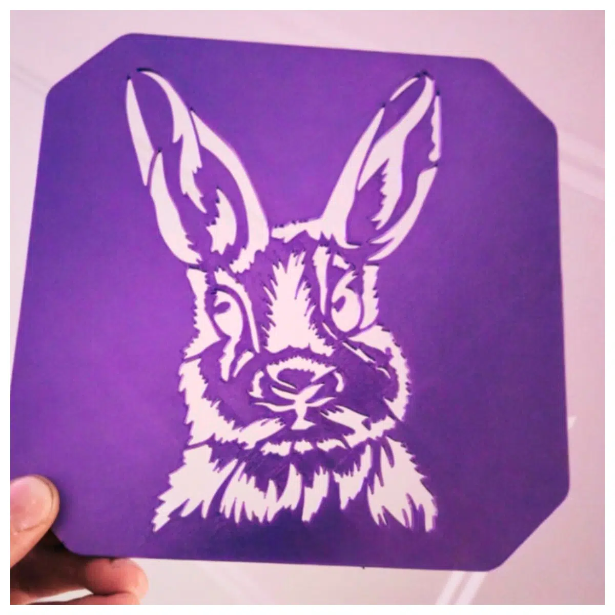 Rabbit Head Template Easter Decoration Animal Wall Art Festive Wallpaper Creative DIY Craft Decoration