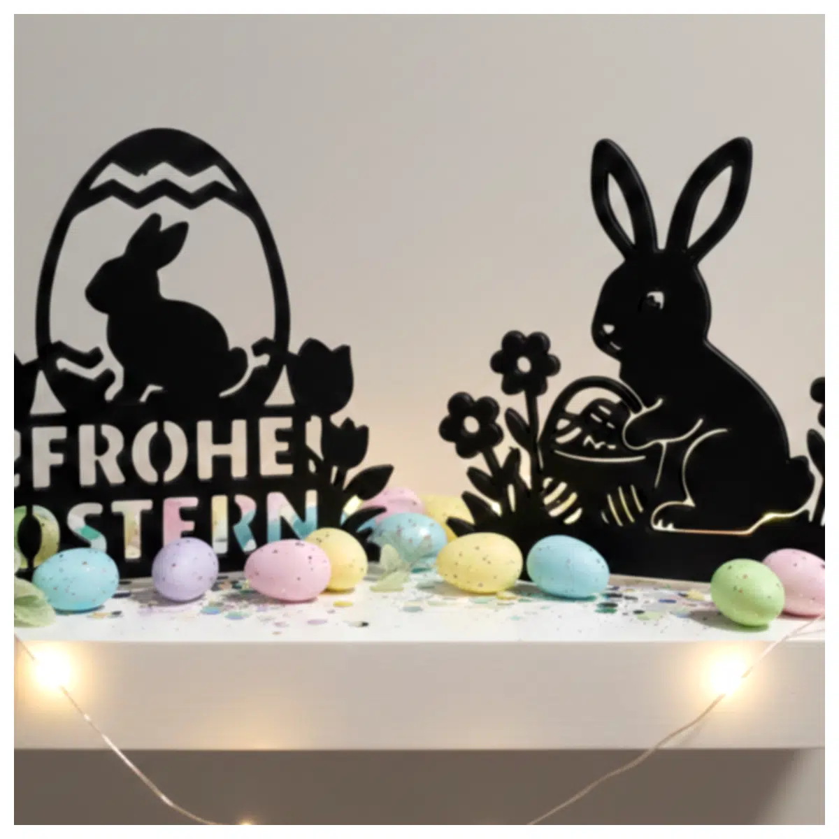 Easter Shadow Cutouts 3D Minimalist Decorations Festive Decor Shadow Art Creative Designs