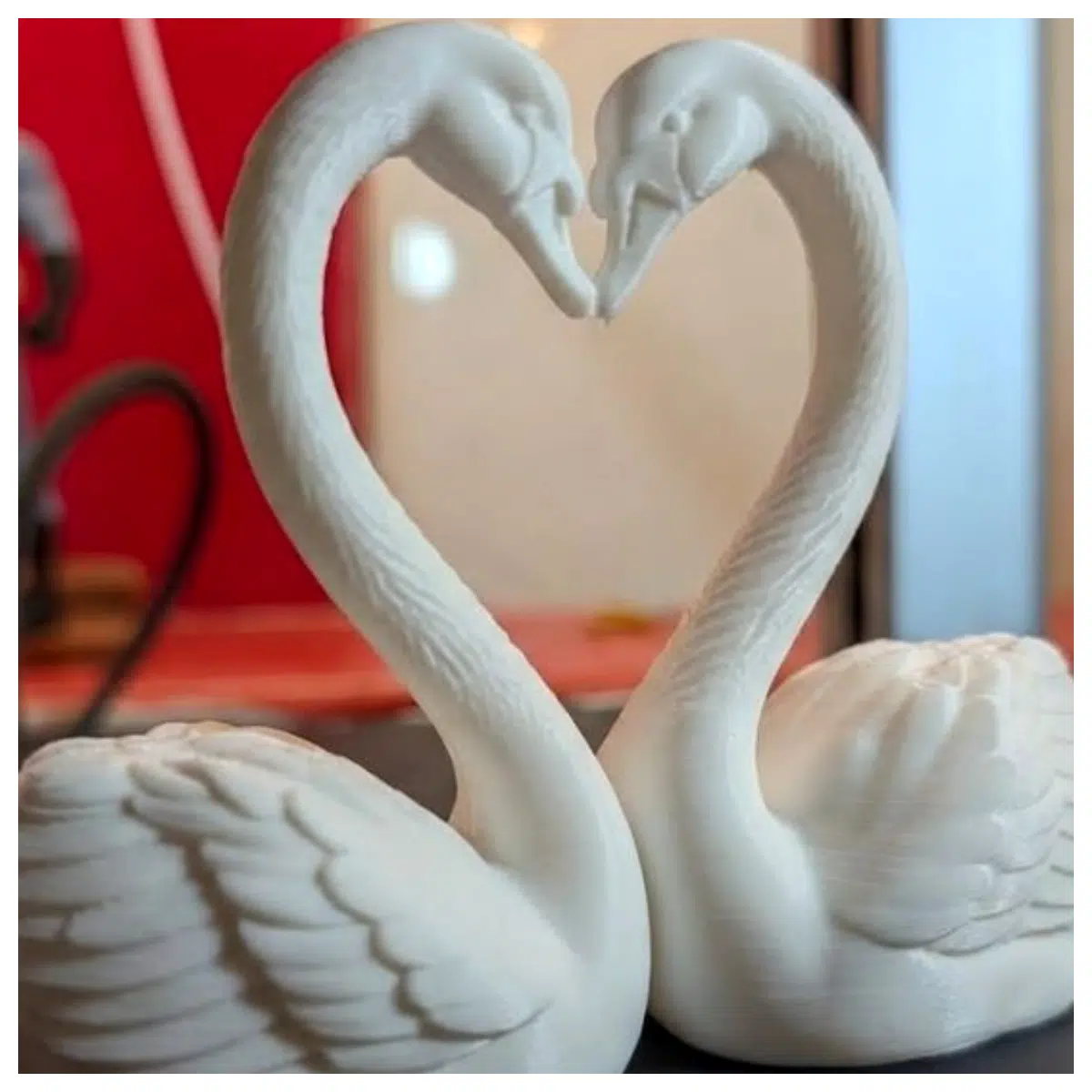 Realistic Love Swan Model Lifelike Sculpture Decoration Figurine Gift Scene Decor Authentic Swan Ornament