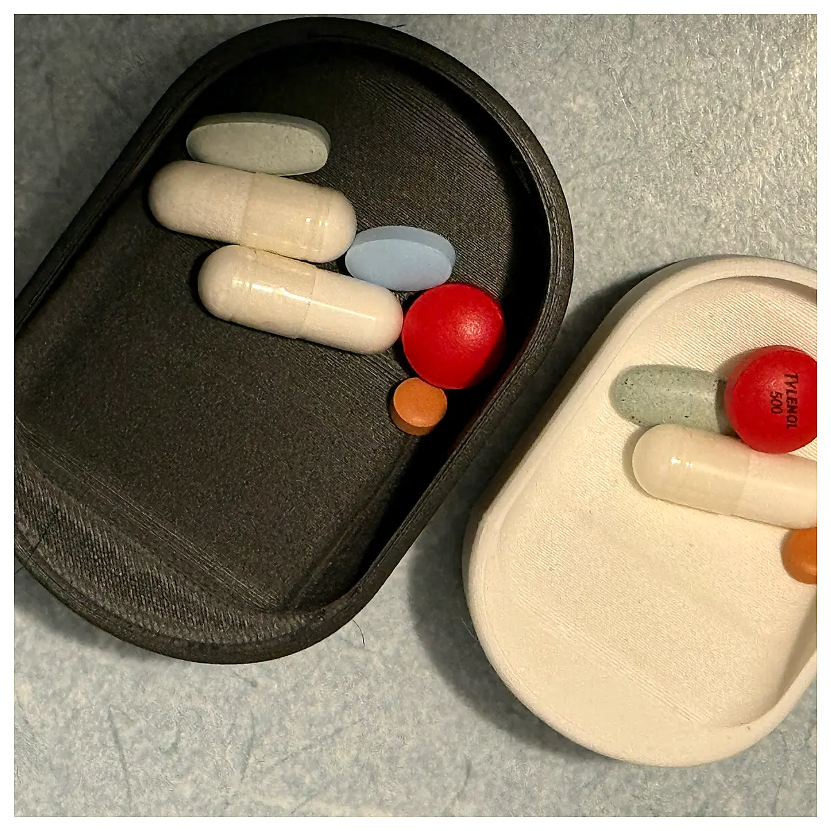 Capsule Pill Organizer 2 s Pill Containers Gelatin Capsules Storage Convenient Home