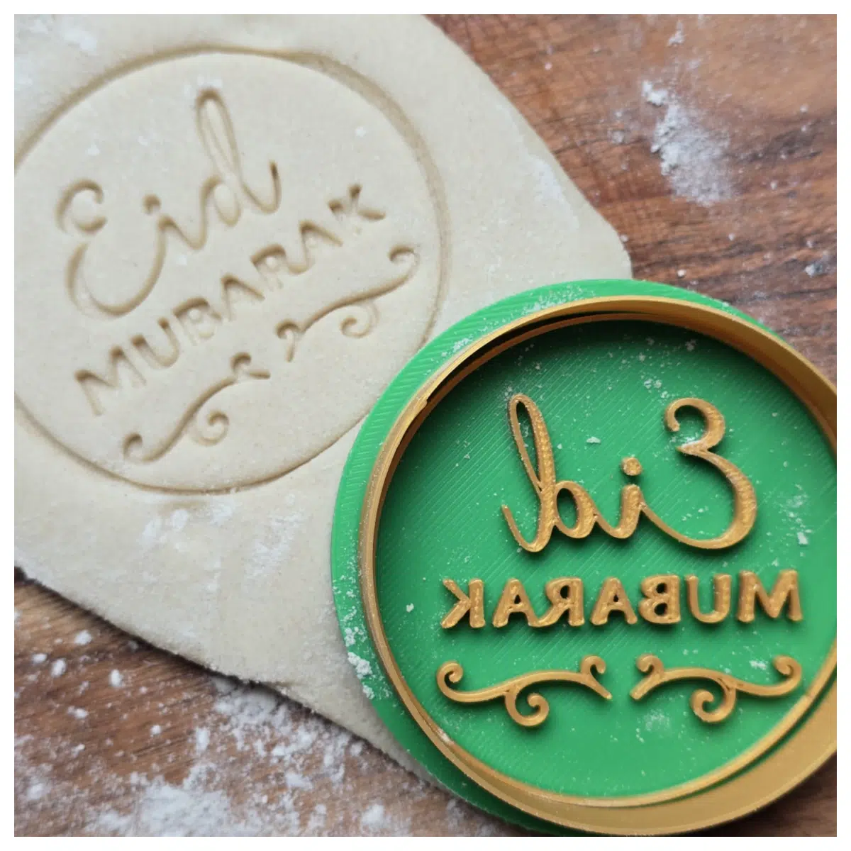 Eid Mubarak Cookie Molds Hand Stamped Seal Designs DIY Cookie Press Festive Baking Supplies