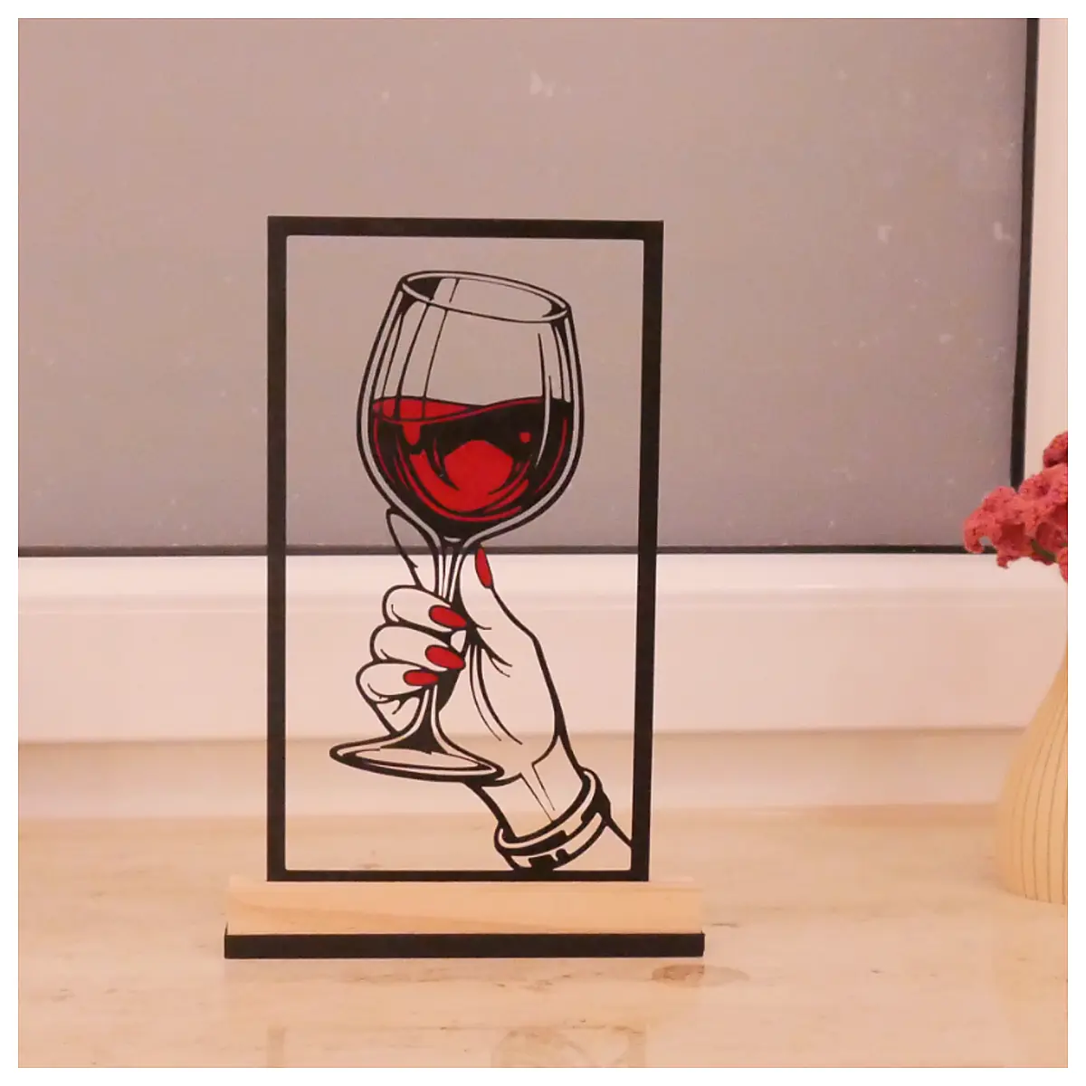 Sketch Wine Glasses Wall Art Decorative Painting Wall Hanging Modern Home Decor Creative Wall Decor