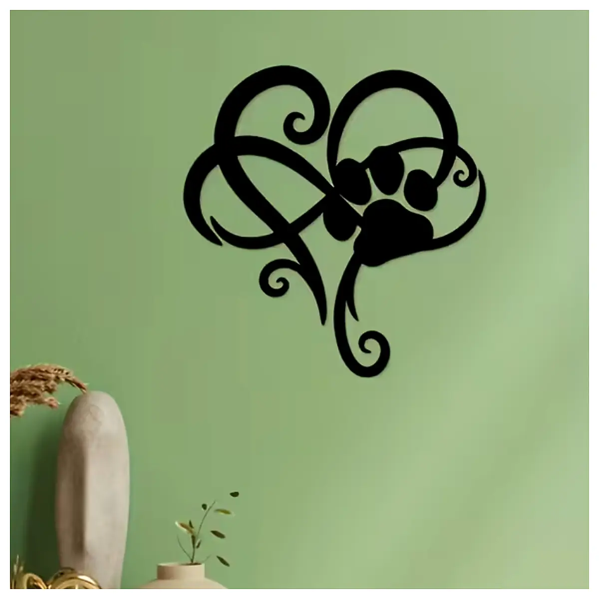 Wall Decor 2D Pattern Paw Print Art Creative Wall Stickers Versatile Decorative Panels Wall Painting