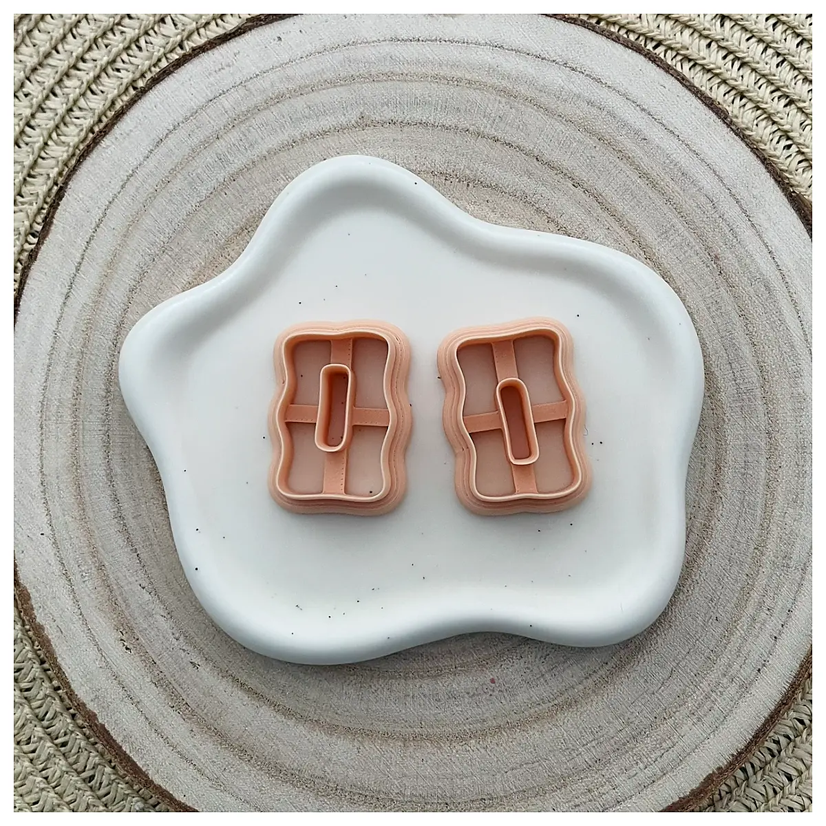 Geometric Soft Clay Earrings Molds DIY Making Accessories Soft Clay Earring Tools Model Making