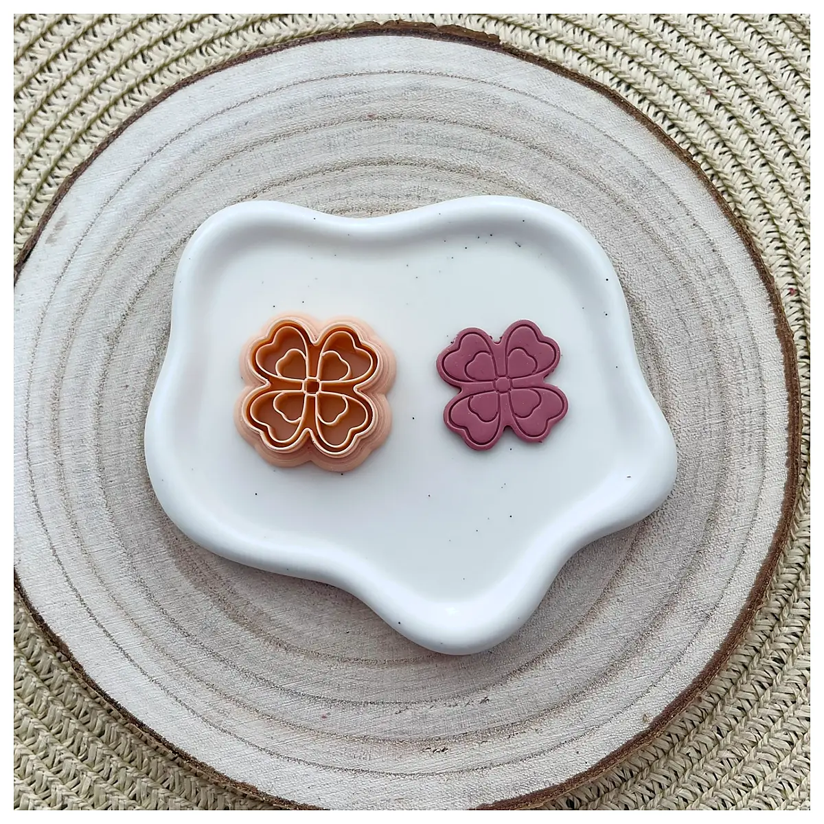 Four Leaf Soft Clay Earrings Cutter Tool Clay Modeling Earring Making Sculpting Tool