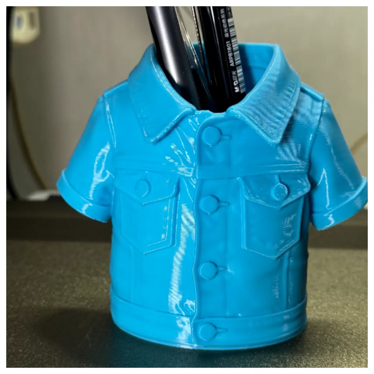 Workwear Pencil Case Blue Collar Office Pen Holder Multi Function Desk Organizer Mobile Stand Stationery Accessory