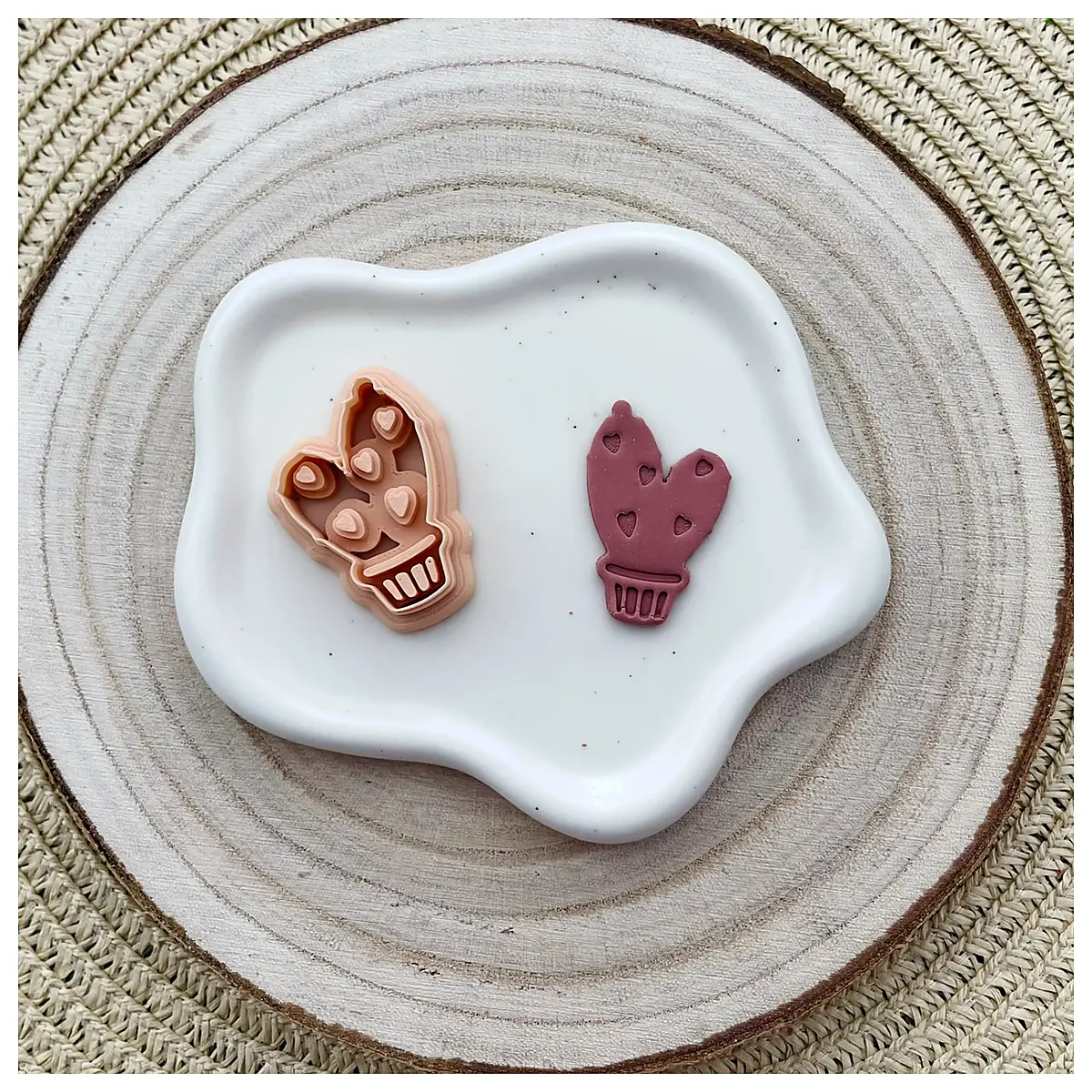 Cactus Pot Polymer Clay Earrings Cutter Tool Handmade Model Clay DIY Accessories