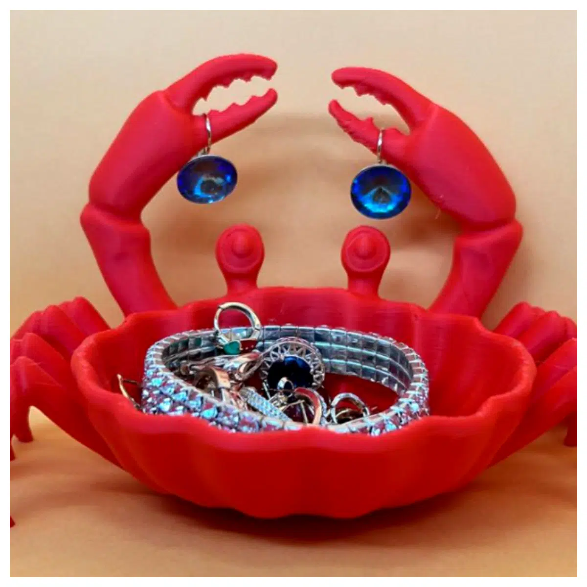 Crab Jewelry Box Creative Crab Shaped Jewelry Box Jewelry Organizer Seafood Theme Gift Crab Decoration