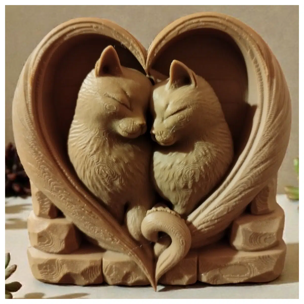 Serene Shaped Cat Figurine Cat Decoration Pet Gift Desktop Ornament Love Memorial Creative Home Decor