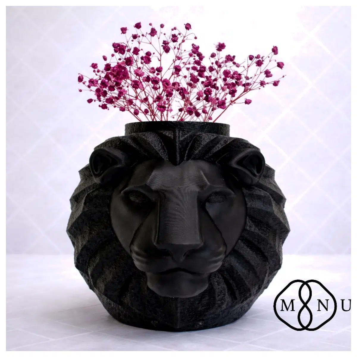 Lion Figurine Vase 16cm Home Decor Decorative Art Sculpture Animal Statue Ornament