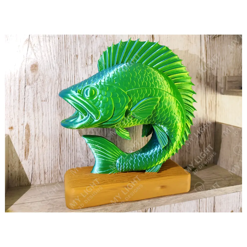 Bass Sculpture Art Figure Decorative Fish Statue Sculpture Art Wholesale