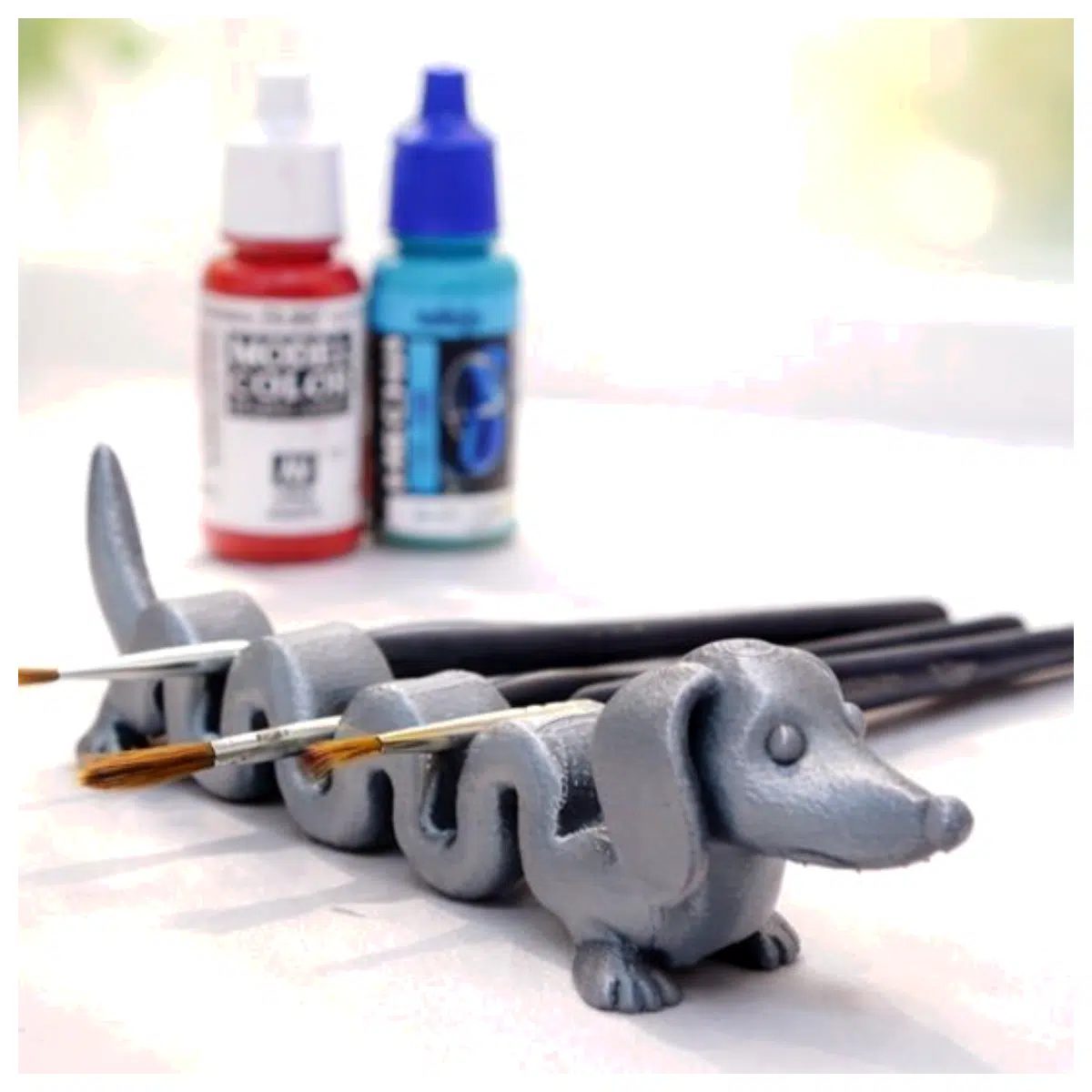 Dachshund Pencil Holder Creative Pet Decor Small Dog Supplies Book Organizer Desk Decoration Cute Gift