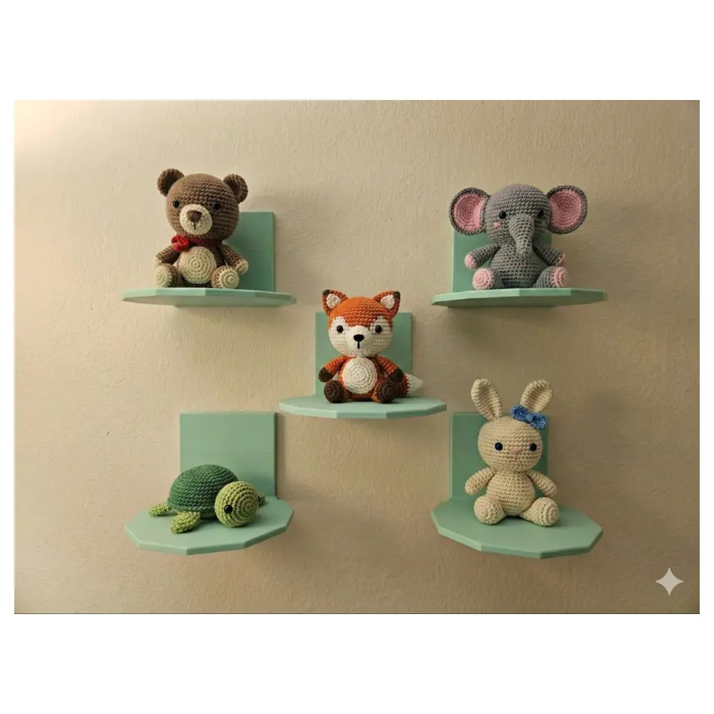 Plush Toy Display Stand Minimalist Toy Shelf Plush Figure Holder Storage Rack Small Toy Organizer