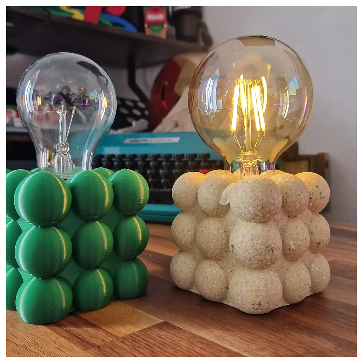 Bubble Base 3D Printed Minimalist Lighting Design Creative Shade Decor Holder Smart Base
