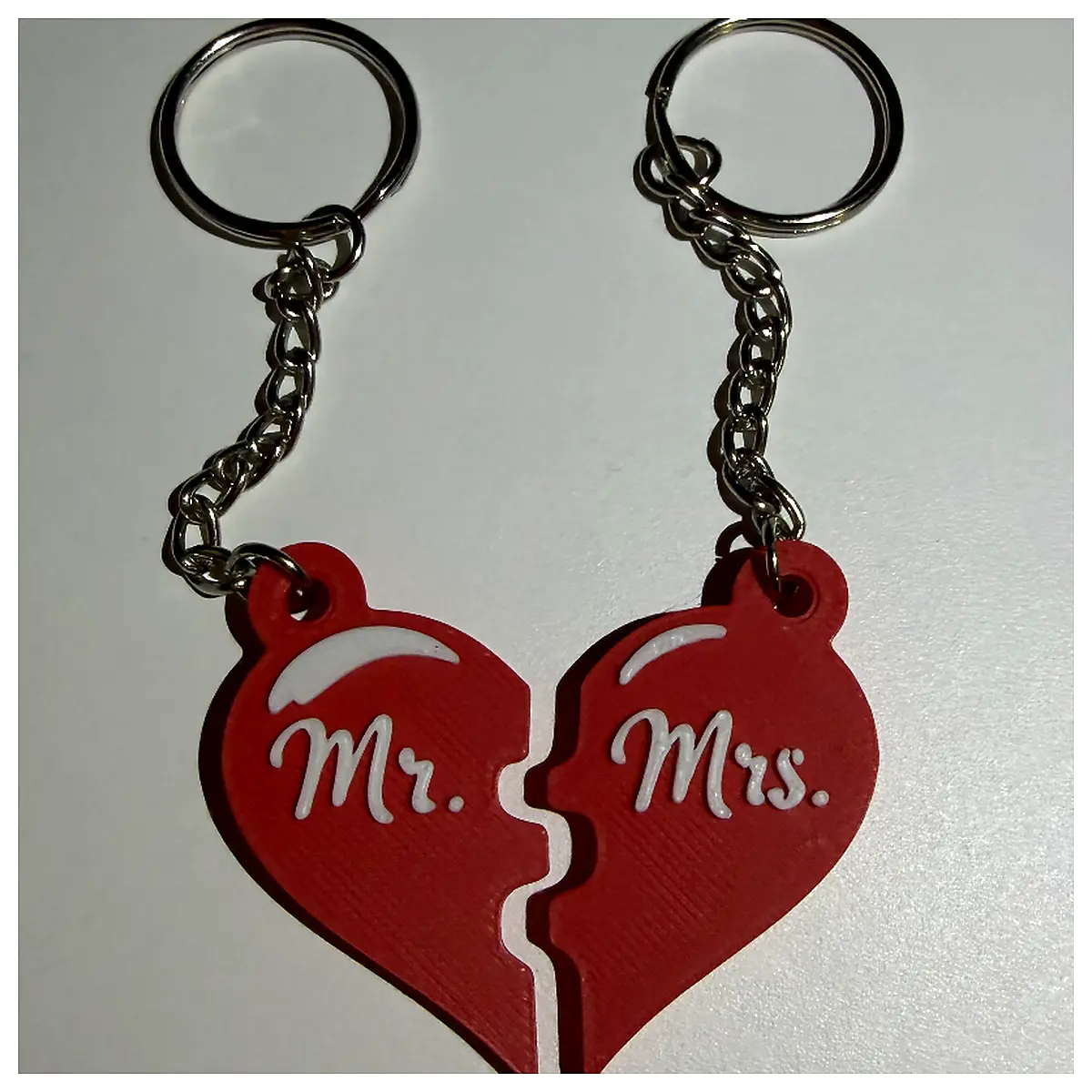 Couple Keychains Shape Romantic Gifts Memory Keepsakes Love Tokens
