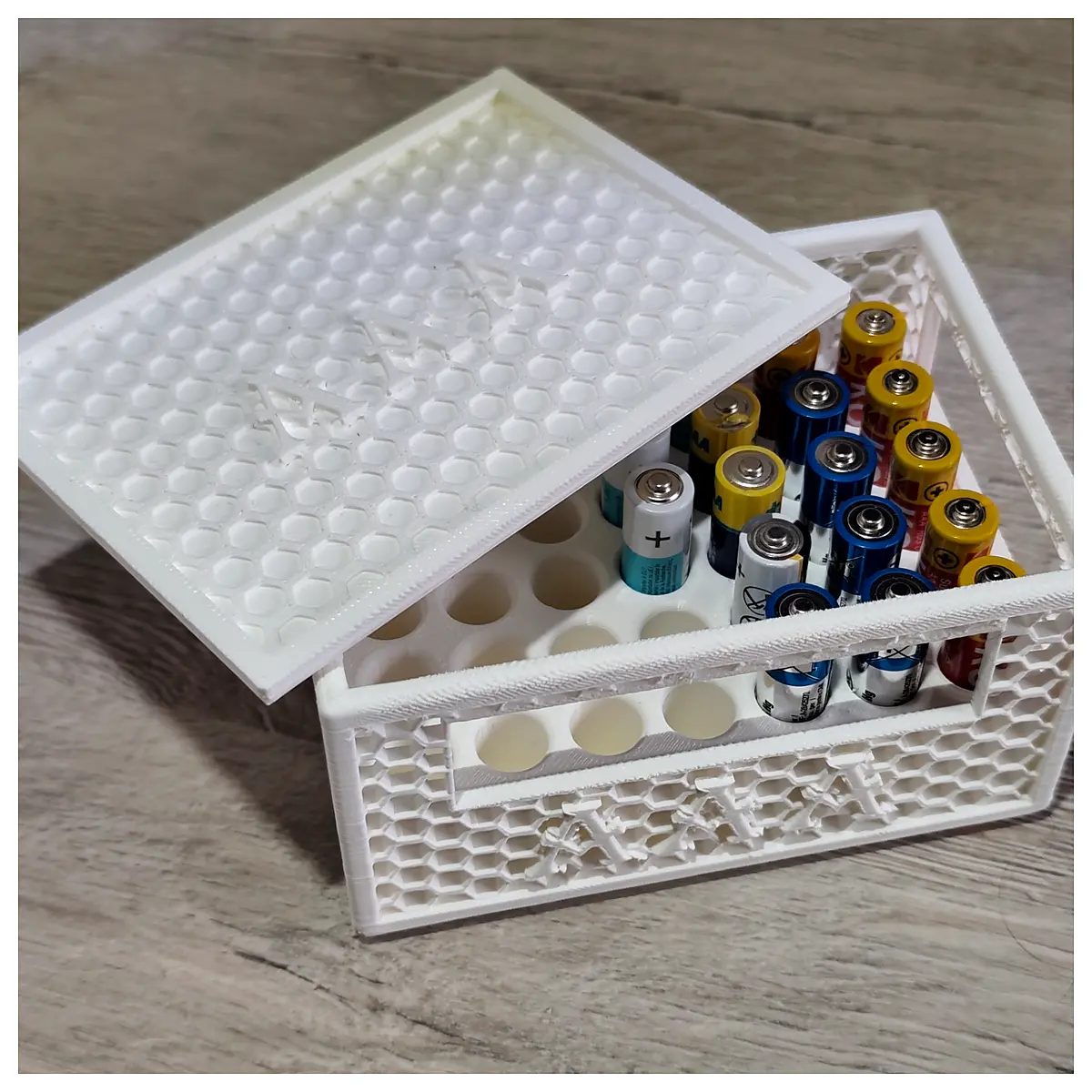Battery Box 35 AAA Compartment Storage Case Battery Holder Organizer Container
