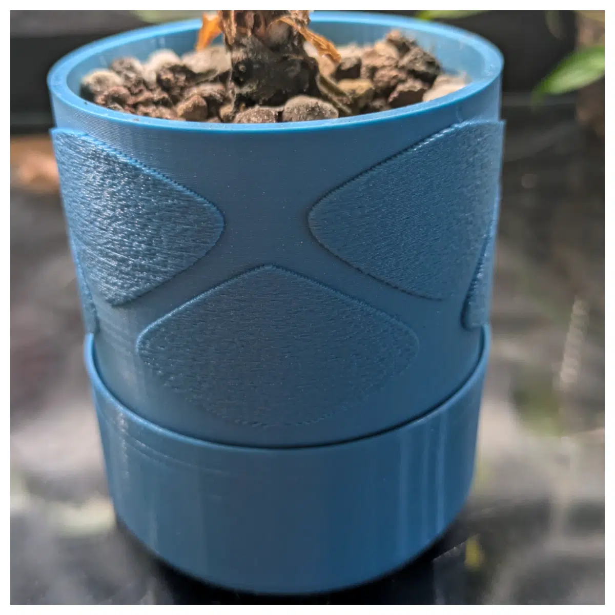 Blurred Self Watering Planters Smart Pots Indoor Garden Green Plants Flower Pots