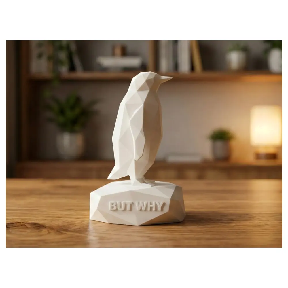 Low Poly Penguin Sculpture Art Figurine Decoration Abstract Bird Statue Collection