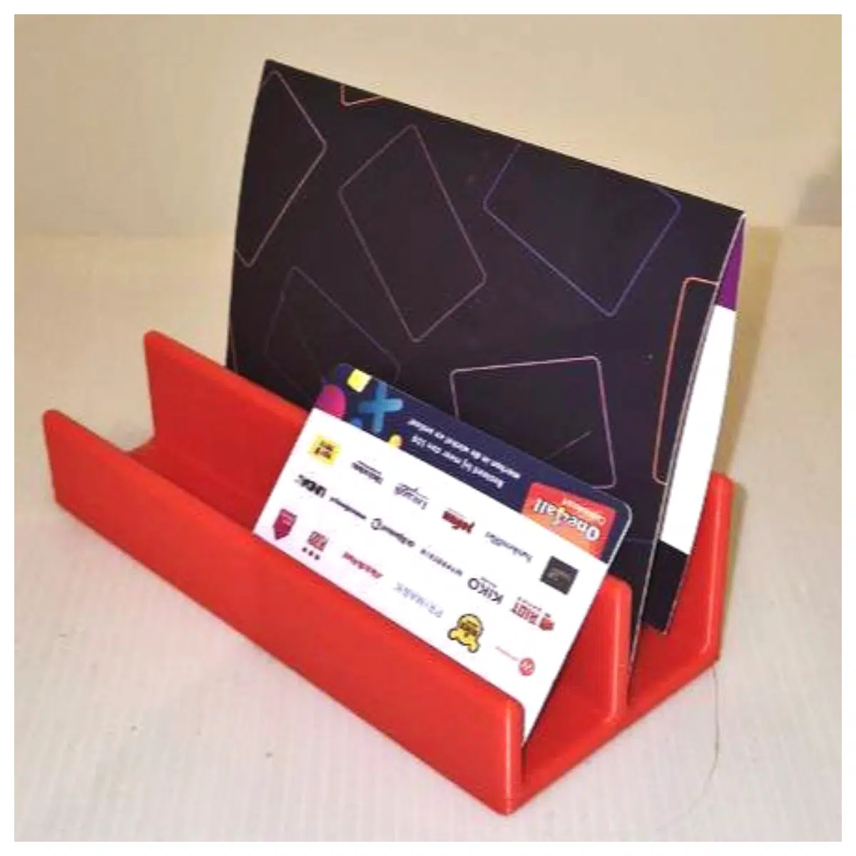 Business Card Holder Double Row Display Stand Card File Organizer Document Folder Business Card Case Paper Card Holder