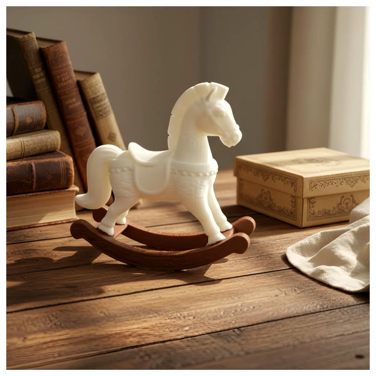 Vintage Carousel Horse Figurine Swinging Toy Nostalgic Decoration Desktop Ornament Classic Childhood Memories