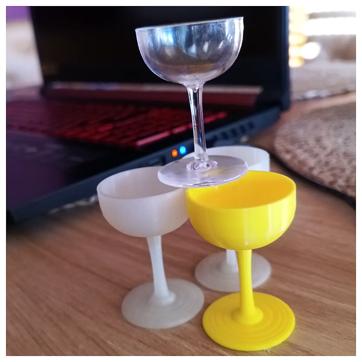 Champagne Flute 3D Print Replacement Universal Shot Glass Party Cup Glassware Gift