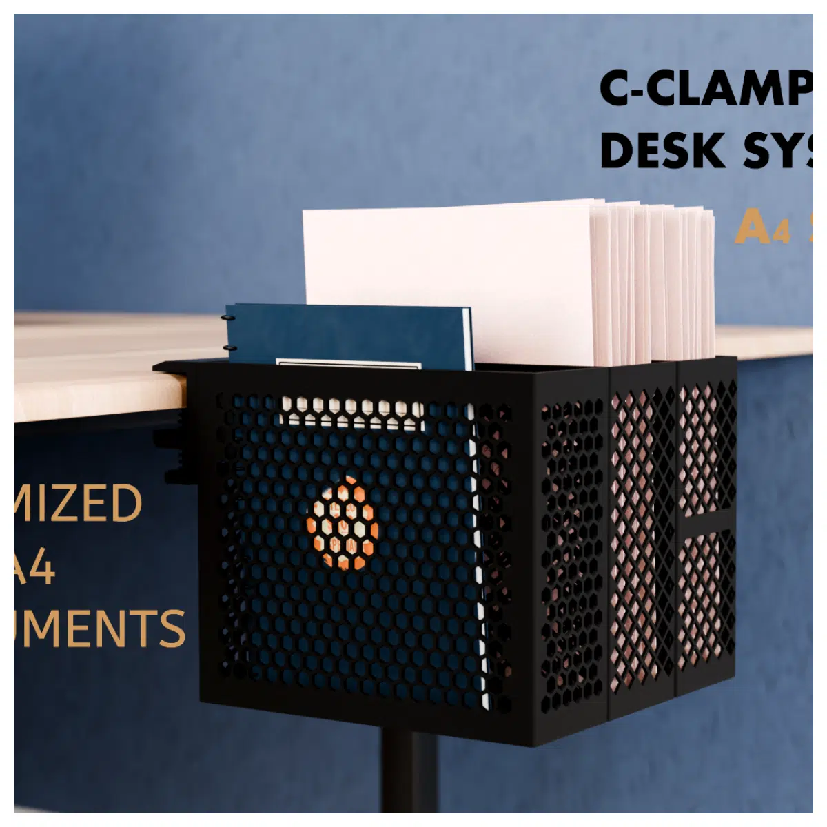 C Clamp File Organizer A4 Desktop Document Holder Filing System Office Supplies Fast Grip