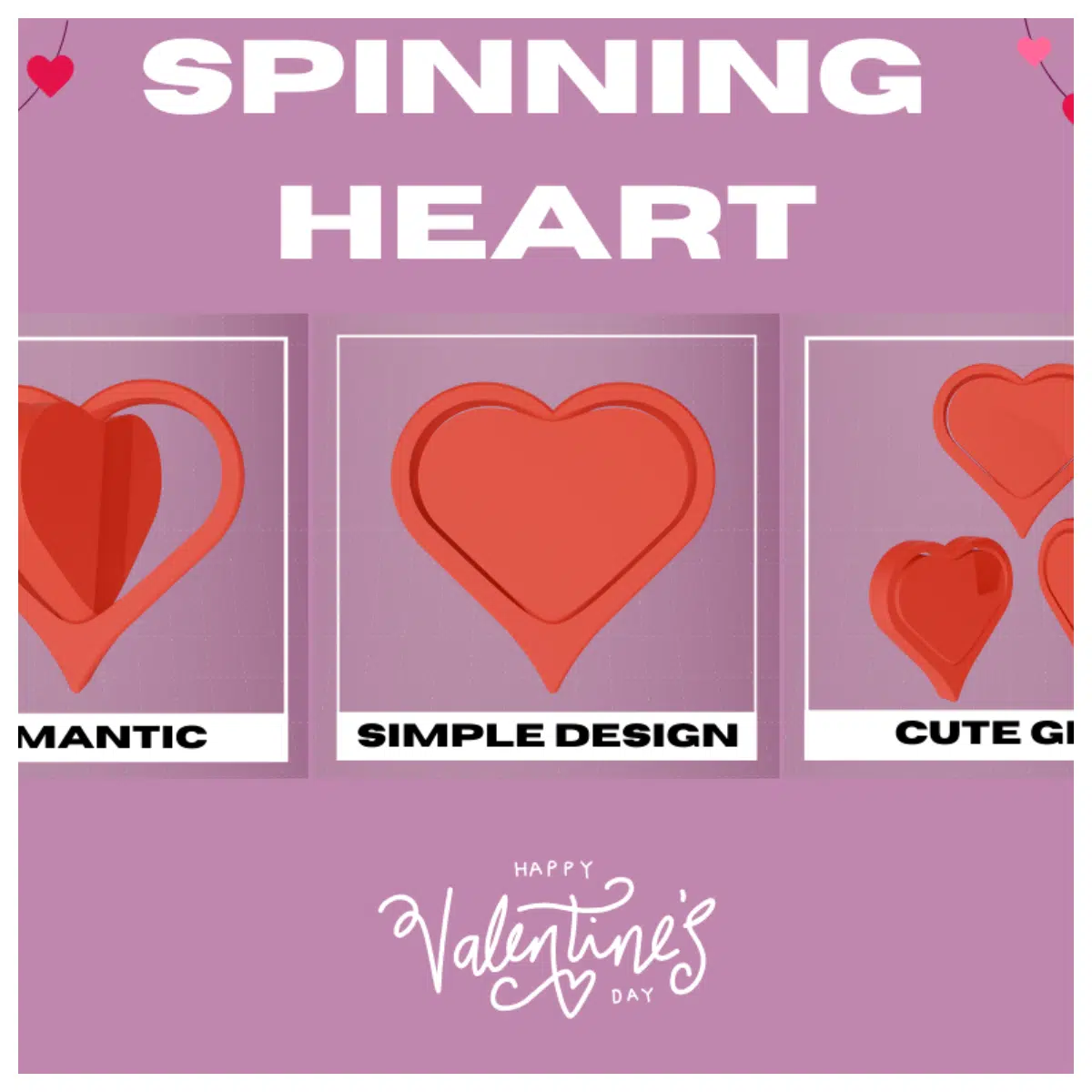 Valentine s Day Rotating Decor Romantic Gift Party Supplies Festive Decorations Creative Ornament