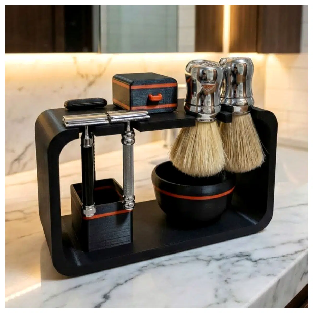 Shaving Accessories Organizer Shaver Post Clean Brush Cleaner Shaving Storage Shaving Care Essentials