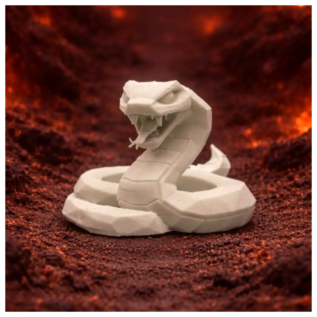 Low Poly Snake Model 3D Printed Movable Toy Biological Figure Decoration Low Poly
