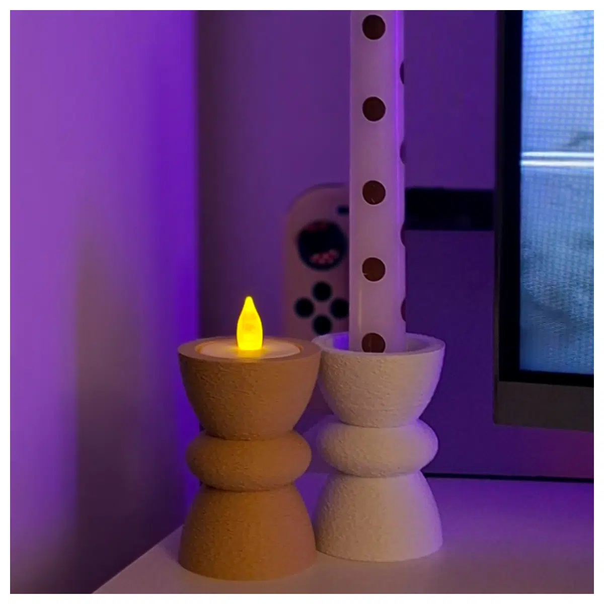 Modern Minimalist 2 in 1 Candle Holder Creative Home Decor Candle Stand Desk Placement Gift Idea