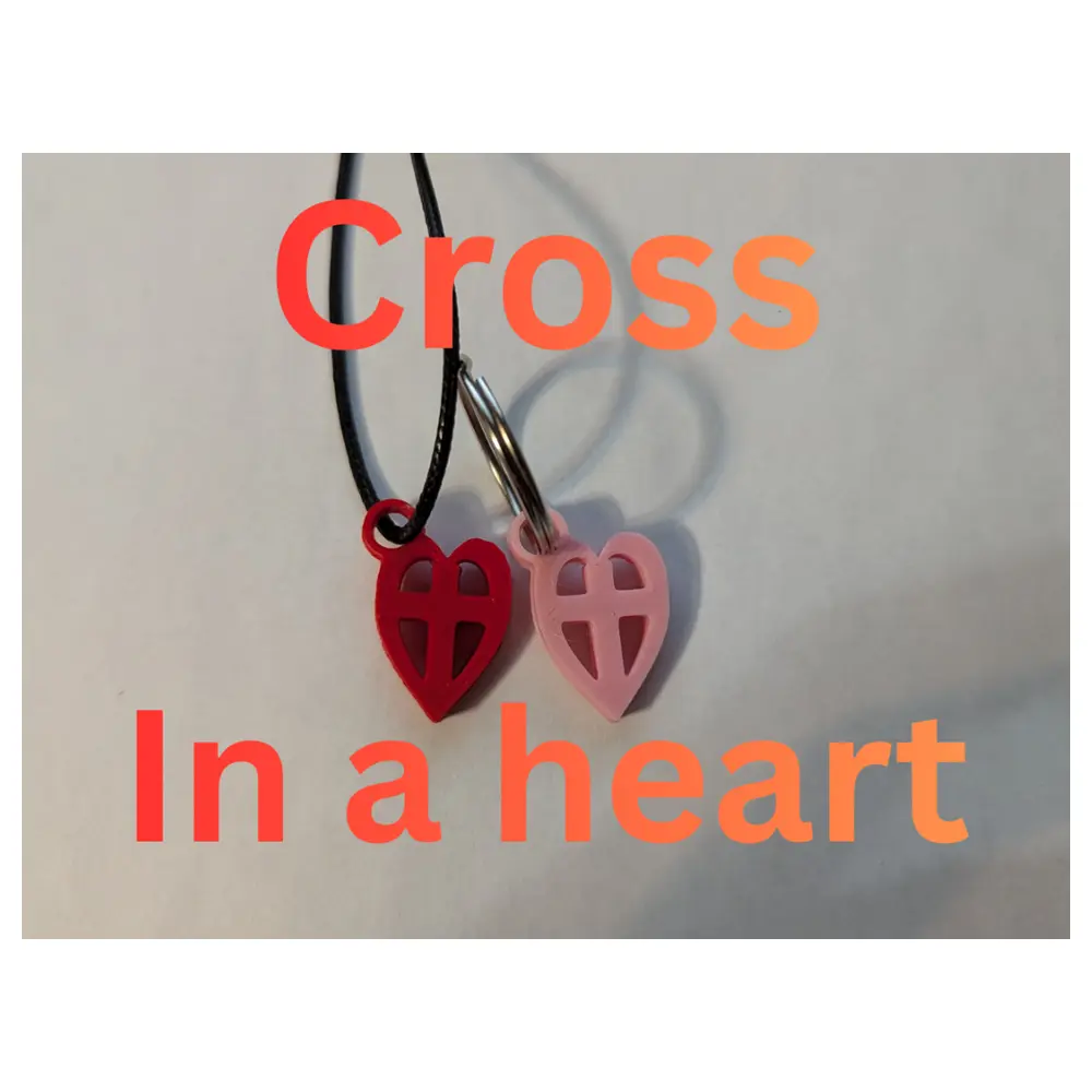 Cross Pendant Necklace Romantic Love Anniversary Gift Keychain Charms Accessories