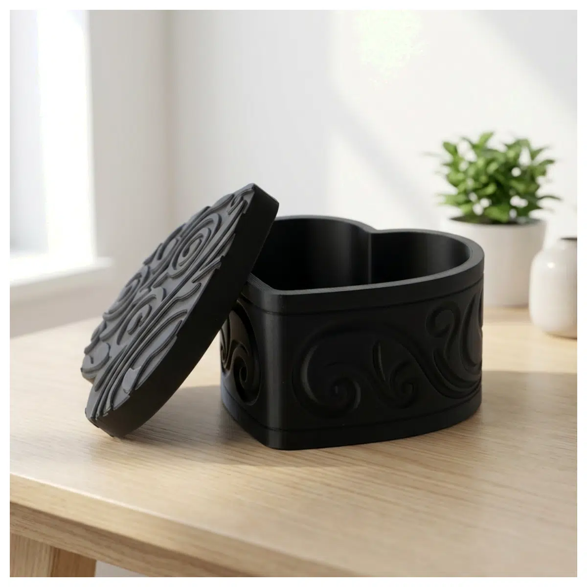 Elegant Shaped Storage Box Fine Lidded Organizer Multi Purpose Storage Home Organization Supplies