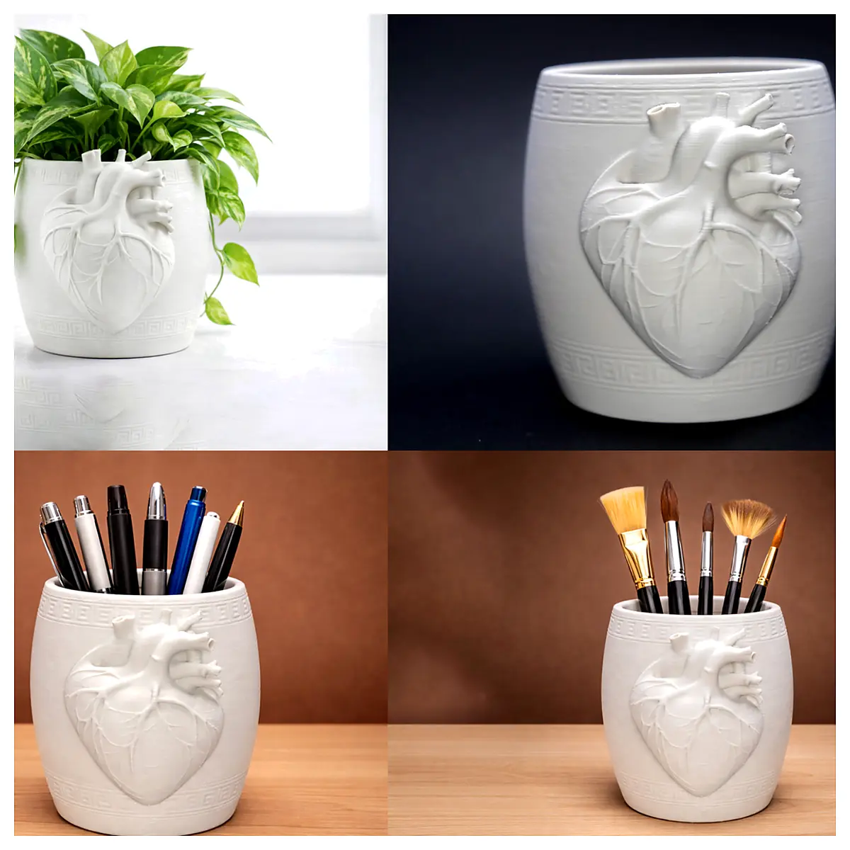 Anatomical Drawing Pencil Holder Flower Pot Art Decoration Creative Gift Multi functional Storage