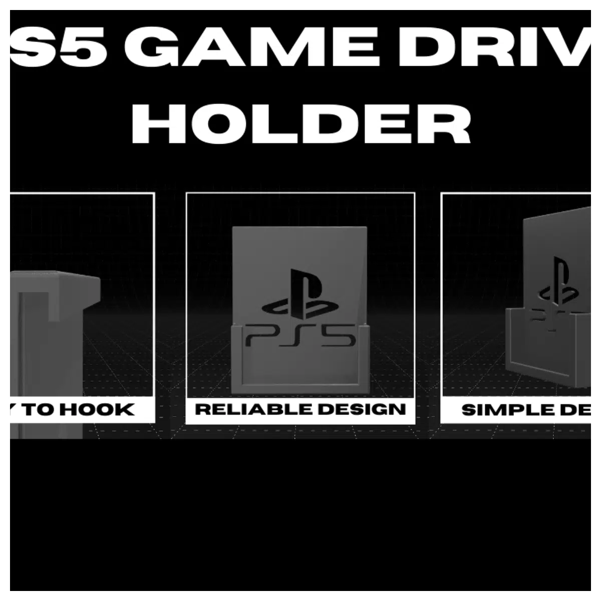 PS5 Game Drive Holder Stand Enhance PS5 Storage Game Accessory Drive Stabilizer Console Organizer