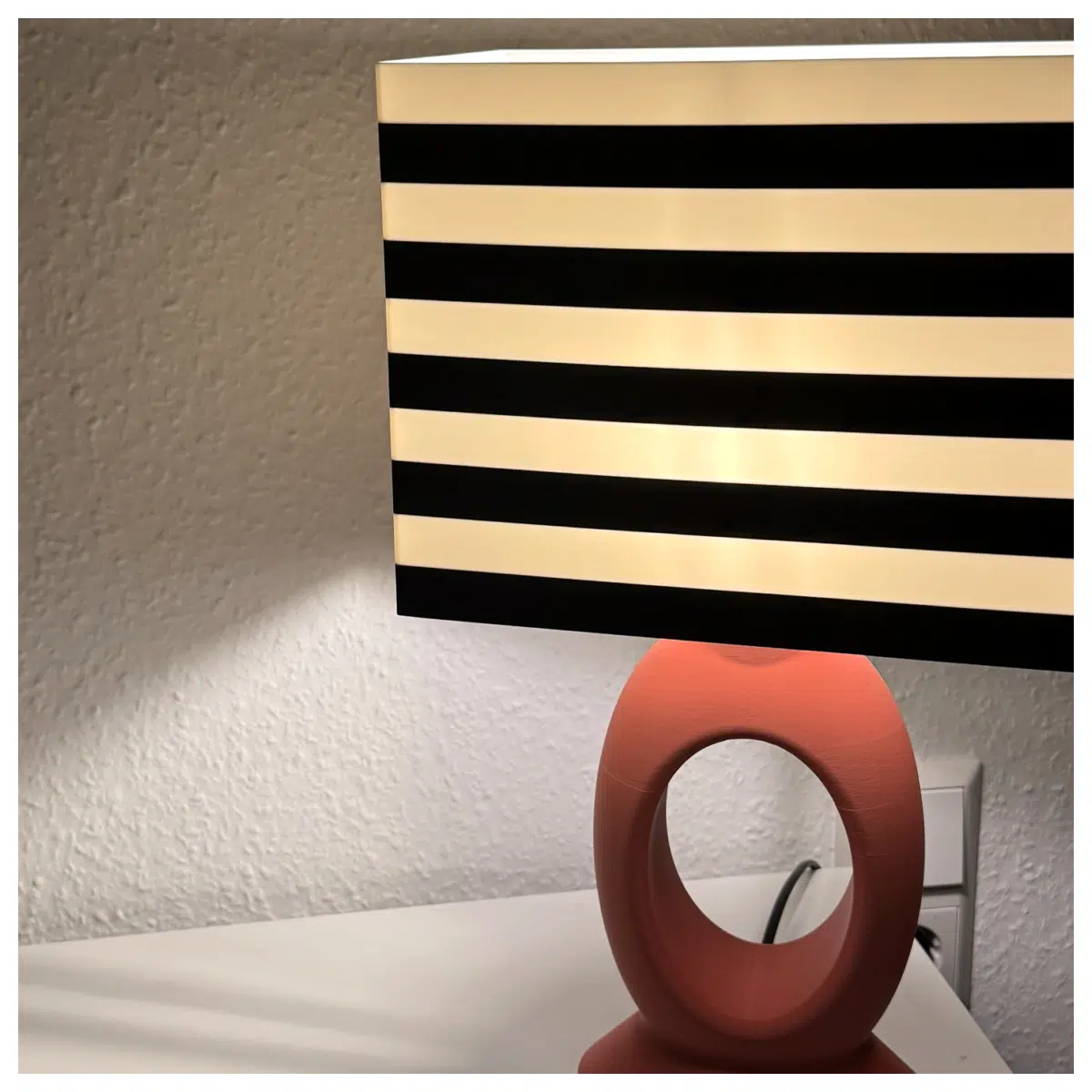 Striped Modern Desk Table Decorative Lighting Adjustable Brightness Home Decor Simple Style