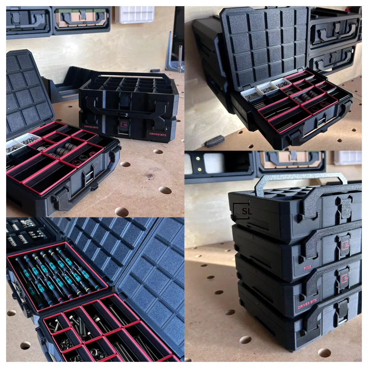 Gridfinity Storage Box V2 5x4 Desktop Organizer Storage Solutions DIY Storage Box 5x4